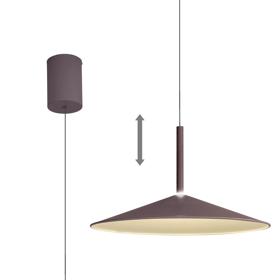 M7892/DIM  Calice 48cm Rise And Fall Pendant Dimmable 16W LED 3000K Coffee